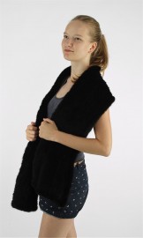 Mink Fur Knitted Scarf Stole Shawl