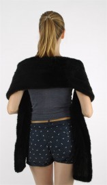 Mink Fur Knitted Scarf Stole Shawl