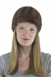 Women Winter Mink Fur Beanie Baseball Cap Hat