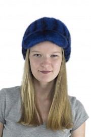 Women Winter Mink Fur Beanie Baseball Cap Hat