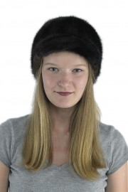 Women Winter Mink Fur Beanie Baseball Cap Hat