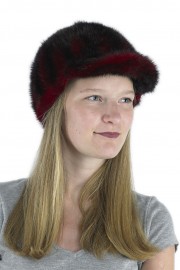 Women Winter Mink Fur Beanie Baseball Cap Hat