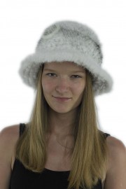 Women Winter Knitted Mink Fur Bucket Hat