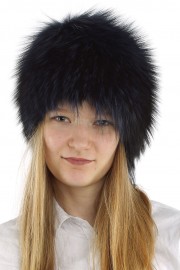 Women Winter Real Raccoon Fur Beanie Hat Cap