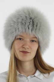 Women Winter Real Fox Fur Beanie Hat Cap