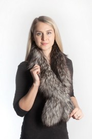 Ladies Winter Real Fox Fur Scarf Stole Shawl Muffler Sliver Fox