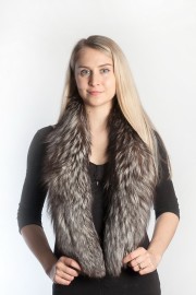 Ladies Winter Real Fox Fur Scarf Stole Shawl Muffler Sliver Fox