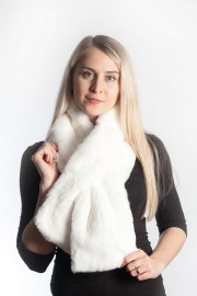 Ladies Winter Real Rex Rabbit Fur Scarf Stole Shawl Muffler Single Color