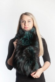 Ladies Winter Real Racoon Fur Scarf Stole Shawl Muffler Purple|Green