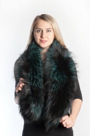 Ladies Winter Real Racoon Fur Scarf Stole Shawl Muffler Purple|Green