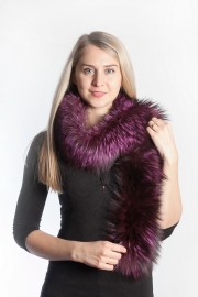 Ladies Winter Real Racoon Fur Scarf Stole Shawl Muffler Purple|Green