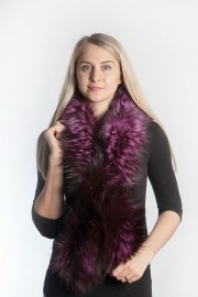 Ladies Winter Real Racoon Fur Scarf Stole Shawl Muffler Purple|Green
