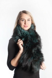 Ladies Winter Real Racoon Fur Scarf Stole Shawl Muffler Purple|Green