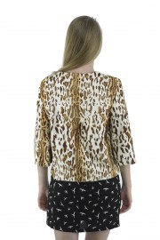 PRINTTING LEOPARD KID GOAT FUR JACKET