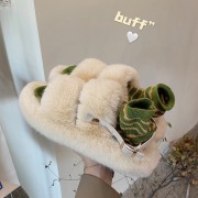 Fashion Rex Rabbit Slippers Women Bunny Slippers Rabbit Fur Sandals