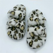 Women Colorful Slides Mink Slippers Mink Fur Sandals