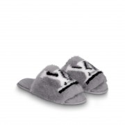 Womens Mink Fur Slippers Designer Fur Slides Furry Slides Pumps