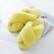 Real Rabbit Fur Slippers Rex Rabbit Fluffy Slides Bunny Slippers