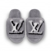 Womens Mink Fur Slippers Designer Fur Slides Furry Slides Pumps