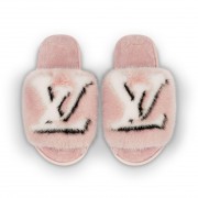 Womens Mink Fur Slippers Designer Fur Slides Furry Slides Pumps