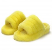 Womens Rex Rabbit Fur Slippers Rabbit Slides Furry Shoes