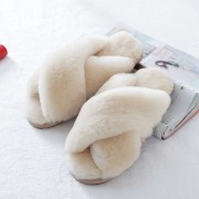 Real Rabbit Fur Slippers Rex Rabbit Fluffy Slides Bunny Slippers