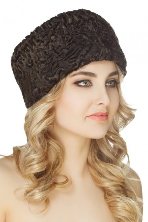 Brown Karakul Cap Astrakhan Hat