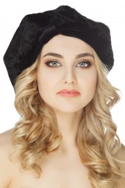 Women' s Newsboy Beret French Painter Hat Cap Karakul Astrakhan Hat