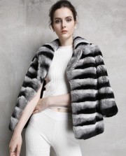 Rex Rabbit Fur Jacket Chinchilla Coat