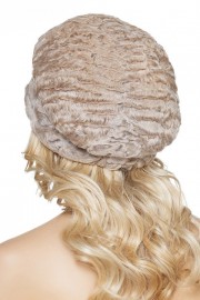 Beige Astrakhan Karakul Cap French Painter Beret Hat