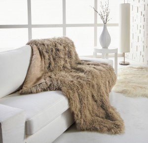 Real Large Sheepskin Blanket Sheep Throw Blanket Bed Throw Fur Plaid