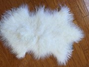 Natural White Fur Rug Baby Sheepskin Rug