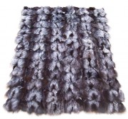 Real Silver Fox Blanket Fur Fox Fur Throw Blanket Fox Fur Bedspread Plaid carpet