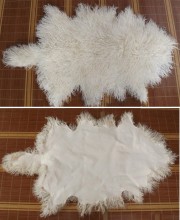 Natural White Fur Rug Baby Sheepskin Rug