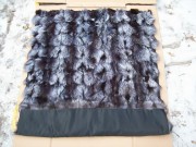 Real Silver Fox Blanket Fur Fox Fur Throw Blanket Fox Fur Bedspread Plaid carpet