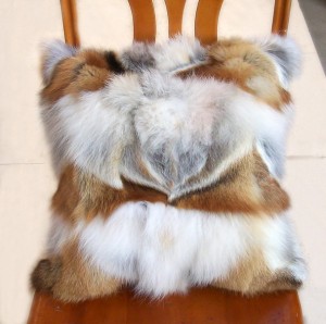 Real Red Fox Paw Fur Pillow Case Scatter Cushions