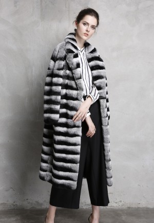 Rex Rabbit Fur Jacket Chinchilla Coat