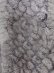 Natural Gray Headband Knitted Mink Fur Hairband Knitted Scarf