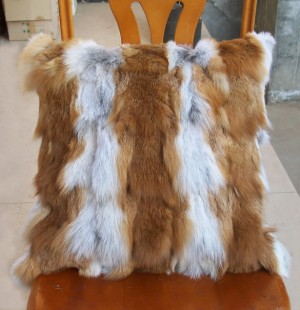 Real Red Fox Head Fur Pillow Covers Scatter Cushions