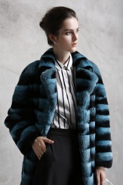 Rex Rabbit Fur Jacket Chinchilla Coat