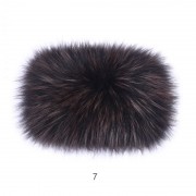 Women Colorful Fox Fur Headband Real Fox Fur Knitted Scarf Ear Protector