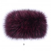 Women Colorful Fox Fur Headband Real Fox Fur Knitted Scarf Ear Protector