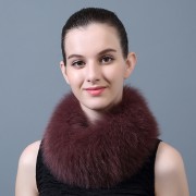 Women Fur Headband Real Fox Fur Knitted Scarf Ear Protector