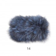 Women Colorful Fox Fur Headband Real Fox Fur Knitted Scarf Ear Protector