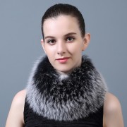 Women Fur Headband Real Fox Fur Knitted Scarf Ear Protector