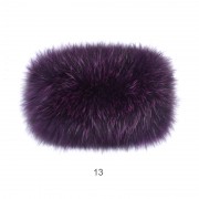 Women Colorful Fox Fur Headband Real Fox Fur Knitted Scarf Ear Protector