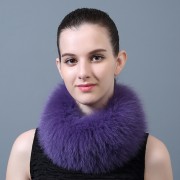 Women Fur Headband Real Fox Fur Knitted Scarf Ear Protector