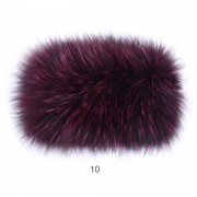 Women Colorful Fox Fur Headband Real Fox Fur Knitted Scarf Ear Protector