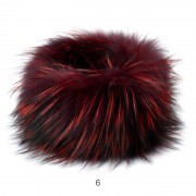 Women Colorful Fox Fur Headband Real Fox Fur Knitted Scarf Ear Protector