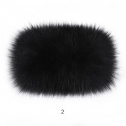 Women Colorful Fox Fur Headband Real Fox Fur Knitted Scarf Ear Protector